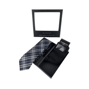 Clericci men's poly woven tie & dress sock set